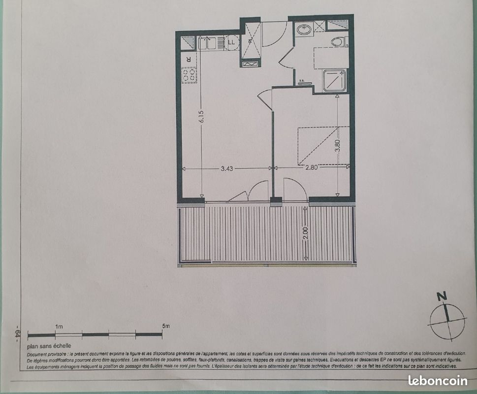 Appartement 2 pièces 39 m² · à Strasbourg · 38,6 m² · 700 €