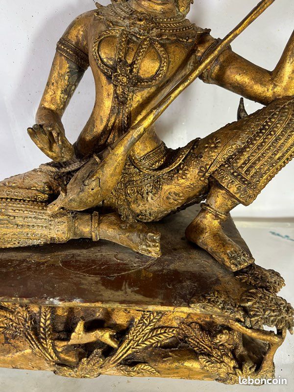 Musicien thaïlandais argent massif doré (image 3)