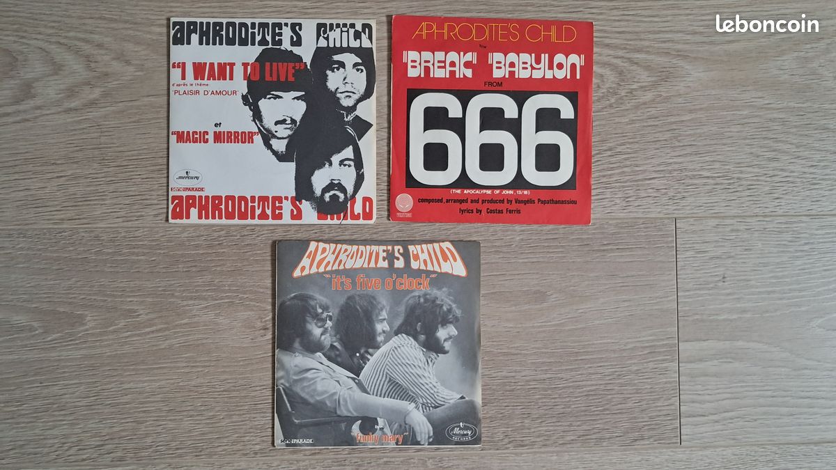 Lot de 3 vinyles originaux d'Aphrodite's Child (image 1)