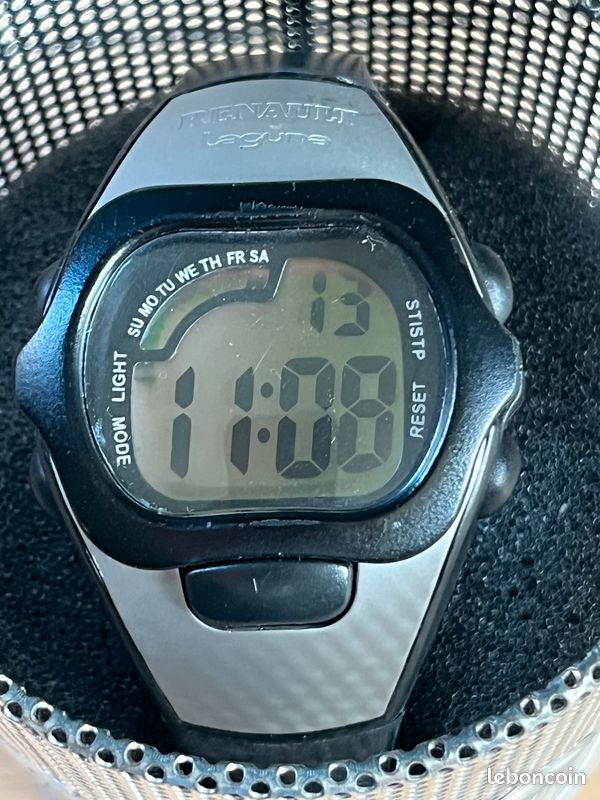 Montre Renault Laguna Homme - Quartz Digitale Chrono, Boîte Métal, Occasion Avec Boîte Originale