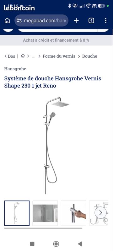 Colonne de douche hansgrohe neuf (image 1)
