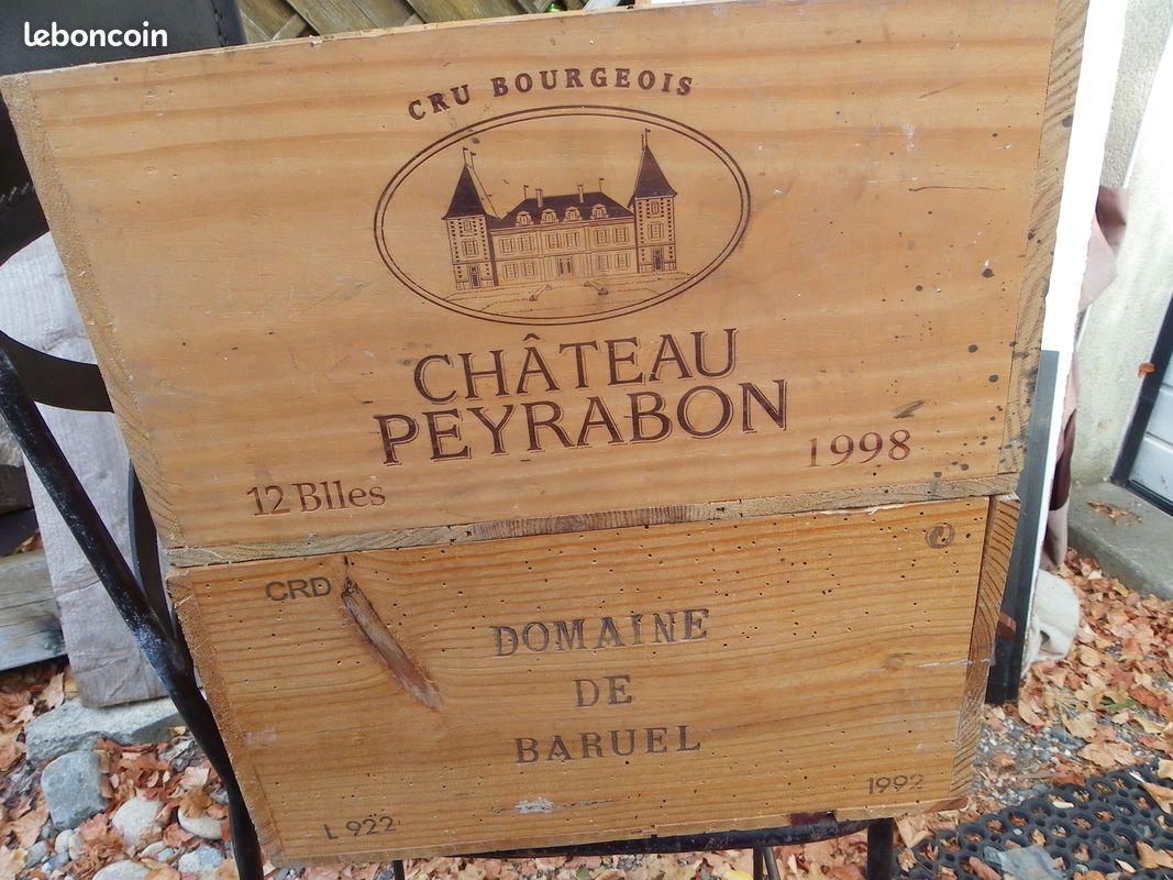 2 caisses de vin en bois (image 1)
