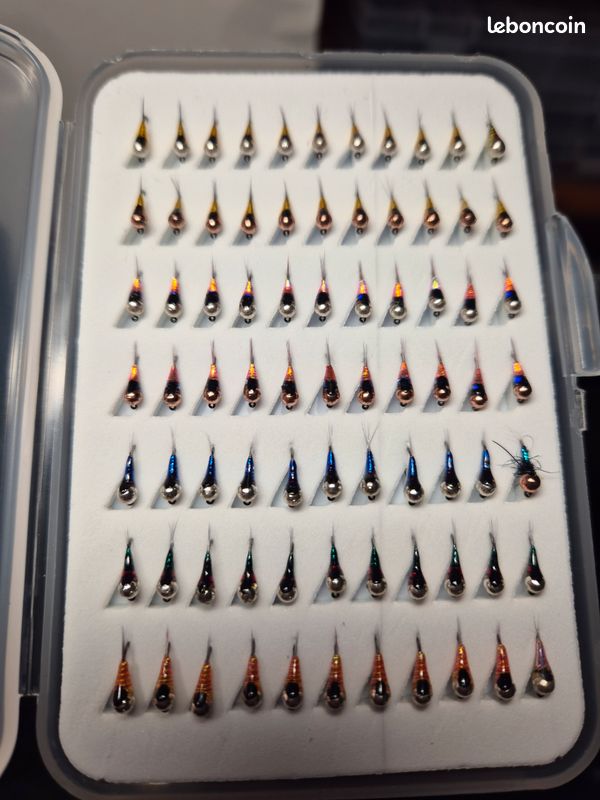 Assortiment De 36 Mouches De Pêche Perdigon – Tungstène – Taille 14 – Neuves