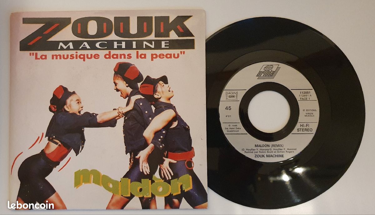 Vinyle 45 tours Zouk machine remix maldon (image 1)