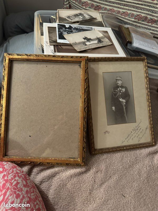 Lot 2 cadres 19e siècle anciens bois or (image 1)