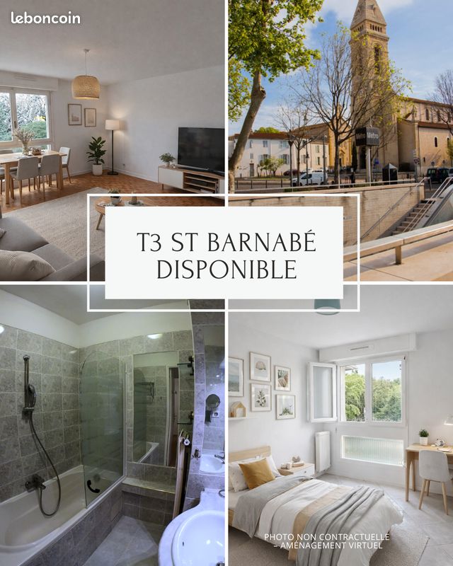 Appartement 3 pièces 60 m² · à Marseille · 60 m² · 1 190 €