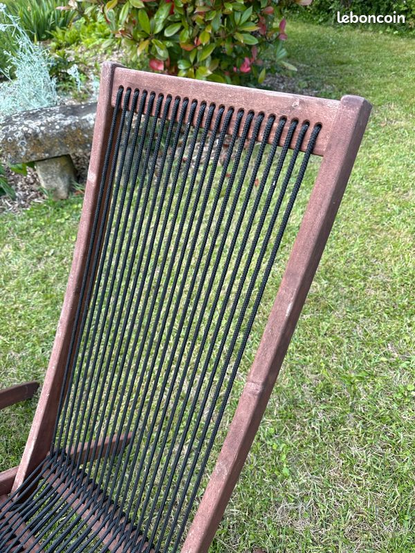 2 Chaises bois et cordes jardin (image 4)