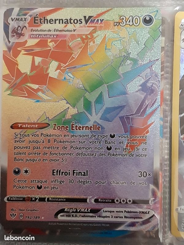 Carte pokemon Ethernatos Vmax (image 1)