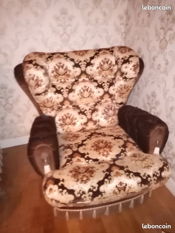 Fauteuil + canapé vintage (image 1)