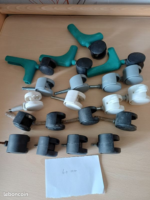 Lot De 4 Roulettes Pivotantes Pour Meubles Et Sèche-linge - Noir, Charge 150 Kg
