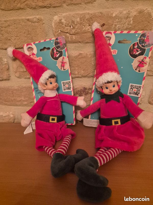 CAT01 – Lot De 2 Lutins Farceurs De Noël – 1 Fille 1 Garçon – Elves Behavin' Badly