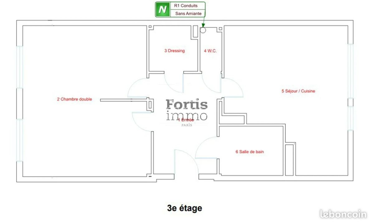 Appartement 3 pièces 53 m² · à Paris · 53 m² · 388 702 €
