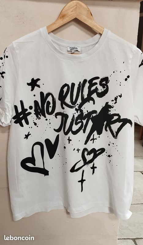 Top/T-shirt Jennyfer Blanc Taille 38/M - Occasion En Très Bon état