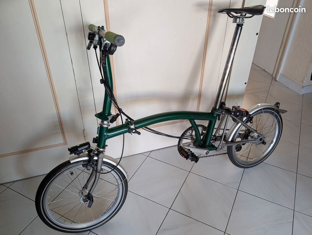 Vélo Pliant Brompton H6R - 6 Vitesses, Couleur Orange (occasion)