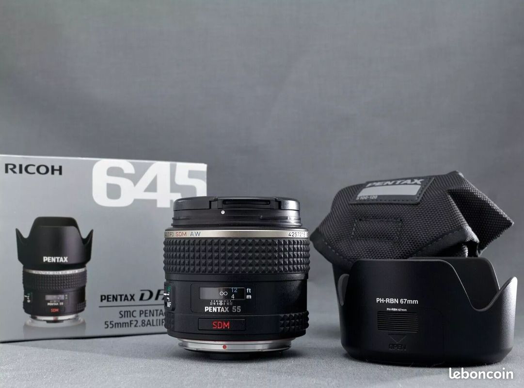 Objectif Pentax D FA 55mm F/2,8 AL IF SDM AW - Pour Pentax 645 - Occasion