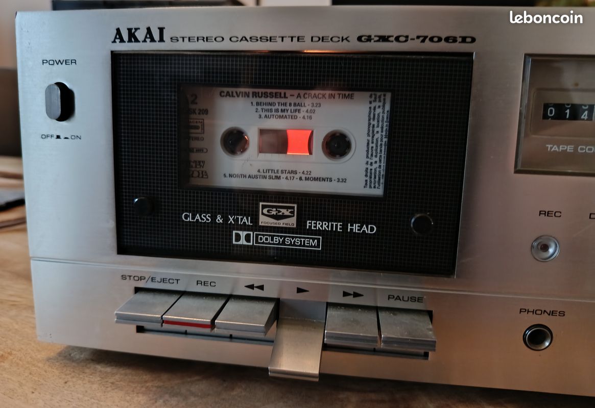Platine Cassette Akai GXC-706D Vintage, Pour Pièces Détachées Ou Réparation