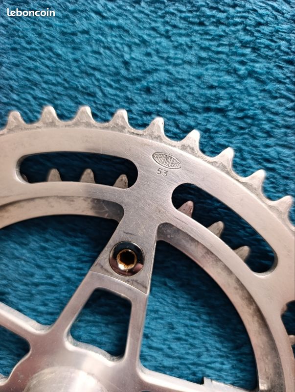 Pédalier Stronglight 49D D'occasion - Plateau 48/38 Dents, Compatible Avec Vélos Route Vintage