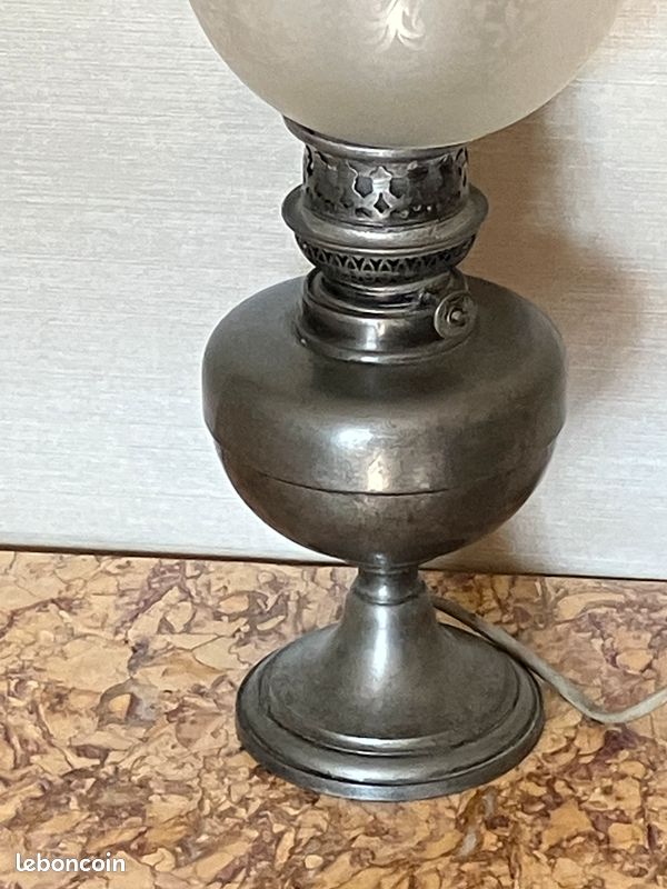 Lampe à pétrole étain (image 2)