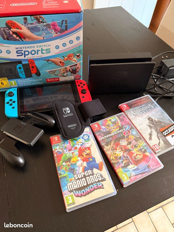Nintendo Switch classique + 3 jeux – Très bon état (image 1)