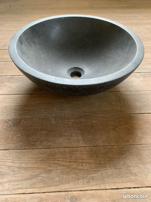 Lavabo pierre gris neuve (image 2)