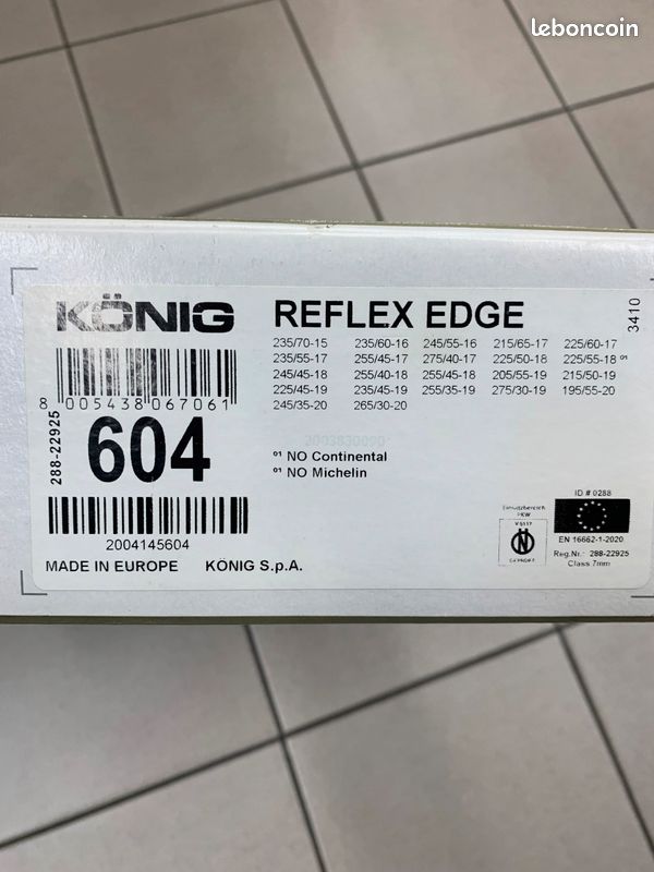 Chaines neige Konig Reflex Edge 604 - Équipement auto