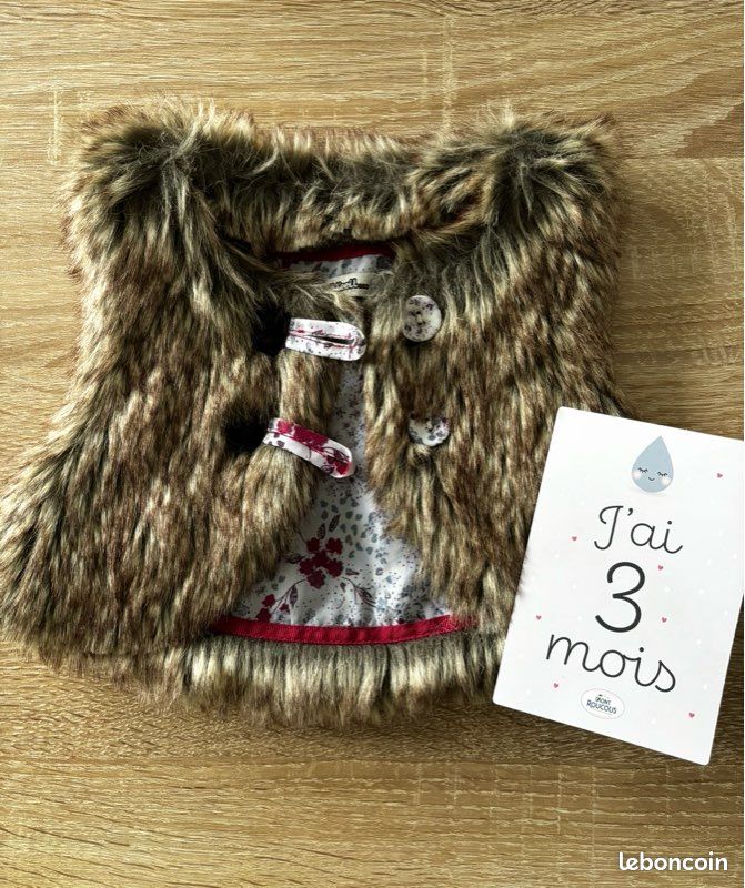 Gilet sans manches fourrure TAPE À L’œil t.3m (image 1)