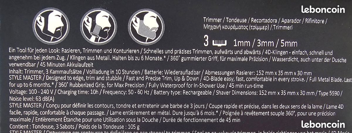 Tondeuse King C. Gillette + 1 recharge (image 3)