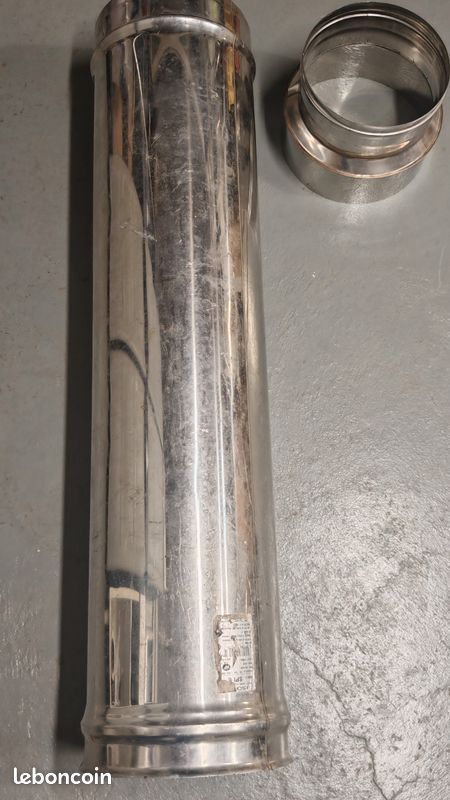 Conduit double paroi ISOTIP Spio Inox Ø230 + Réduction 230/200 – Neuf (image 2)