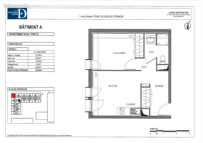 Appartement 2 pièces 34 m² - Villenave-d'Ornon 33140 (image principale 6)