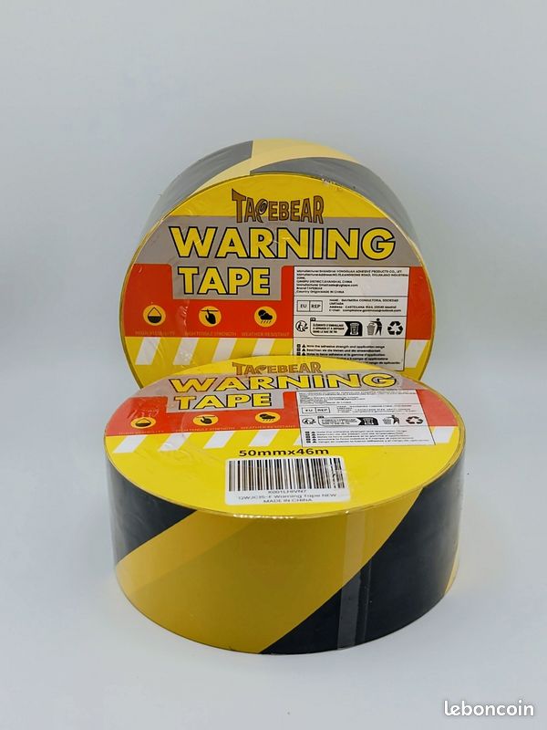 TAPEBEAR Ruban de Signalisation adhésif 50mm x 46m
TAPEBEAR Ruban de signalisation adhésif - 50 mm x 46 m (image 5)