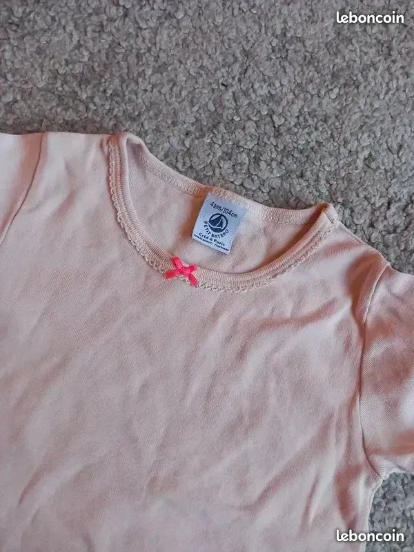 T-shirt fille à petit nœud BABYLONE 2877832 | Petit Bateau