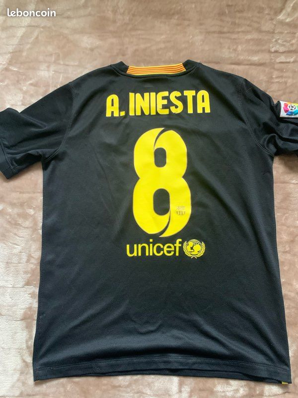 Maillot Iniesta Barcelone 2012-2013 - 3ème Maillot Noir - Nike - Taille XS