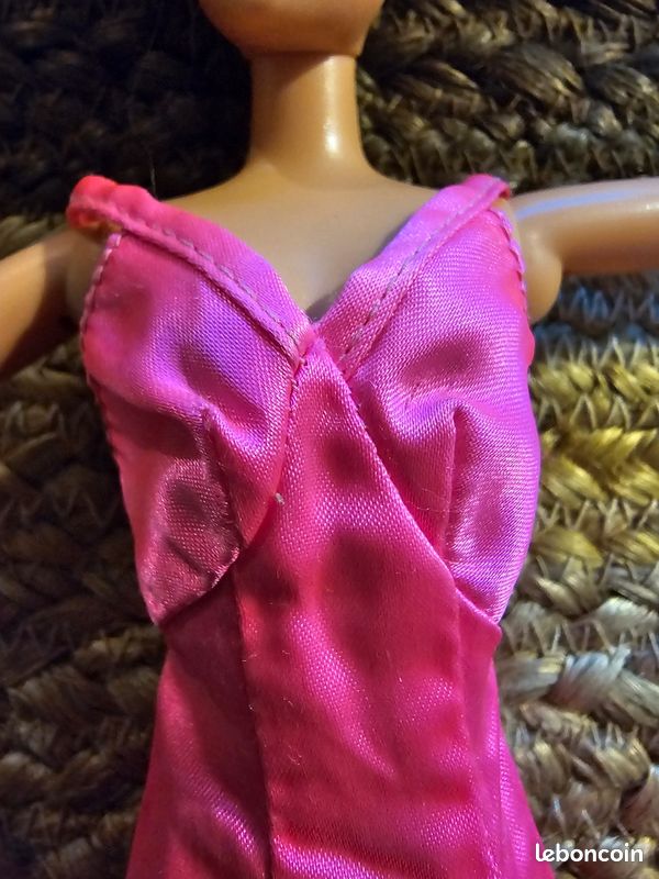 Robe Vintage Pour Poupée Barbie Superstar - Collection Années 80/90