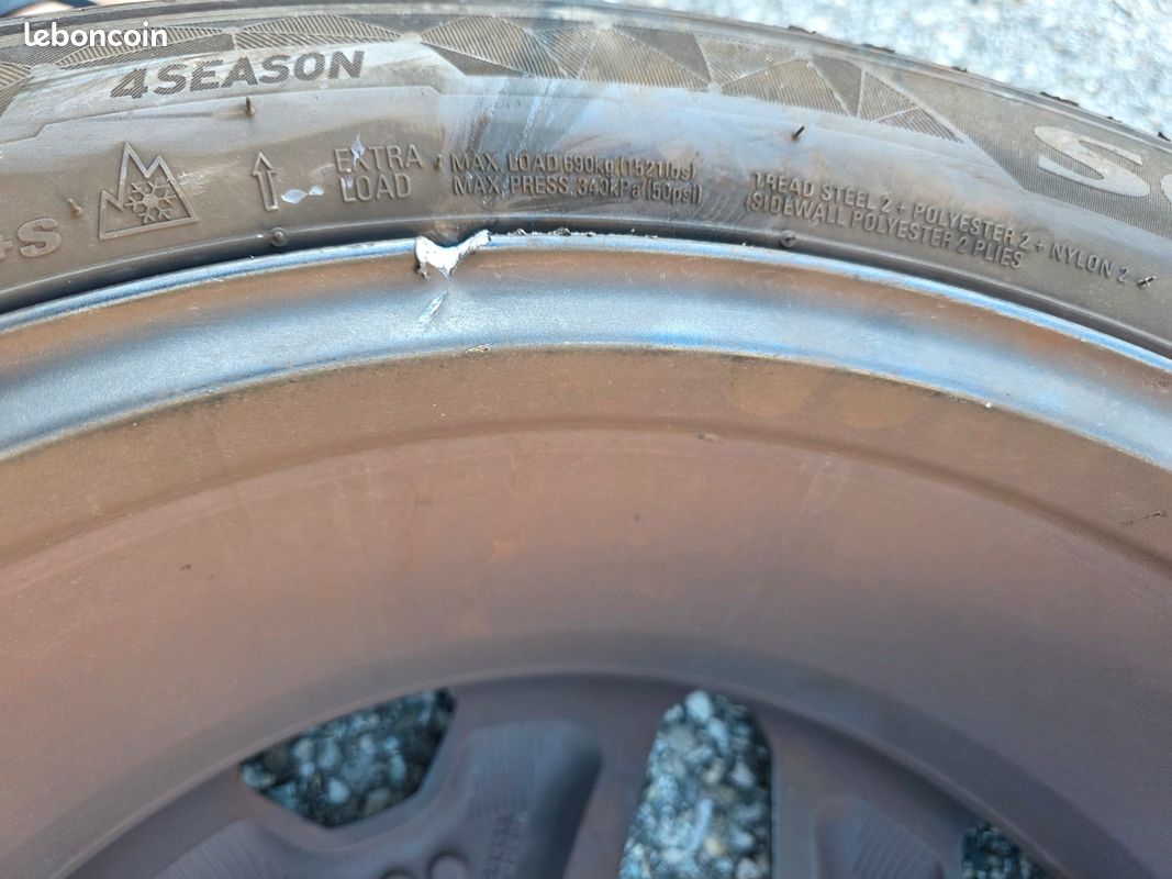 Lot / Unité Jantes Alu Renault 205/55 R17 + Roue de Secours Clio 4 / Captur (image 3)