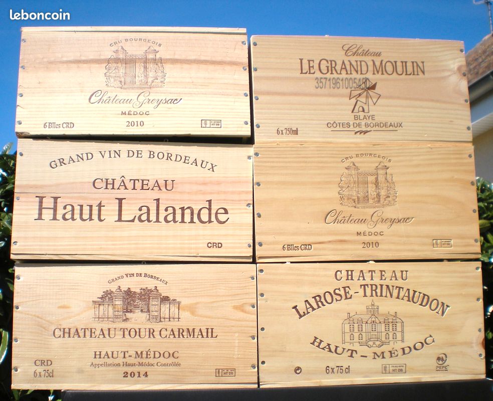 Caisses à vin, en bois - NEUVES - 8 euros pièce 0604409154 (image 2)