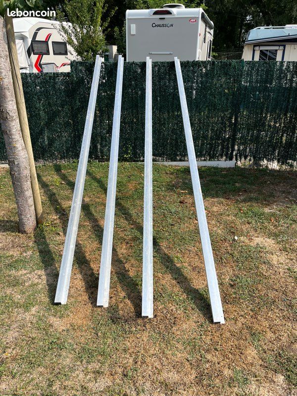 4 rails alu 3 mètres pour toiles ou portes suspendues (image 1)