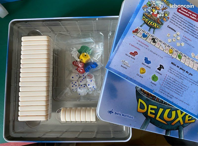 Pickomino « La Totale », boîte métal + gobelet à dés, version multilingue TBE (image 4)
