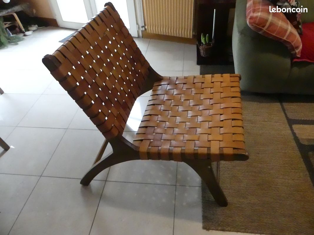 Fauteuil cuir africain (image 2)