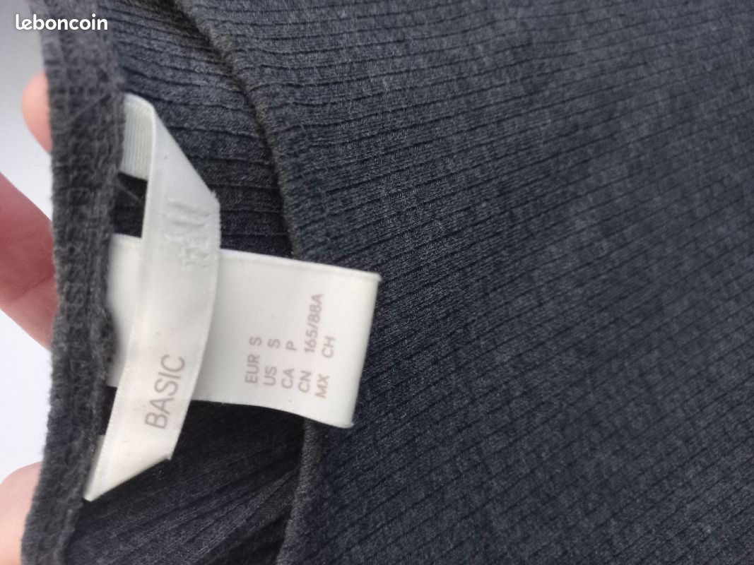 Robe grise ajustée moulante h&m taille 36 fines bretelles (image 4)