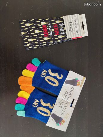 Chaussettes anniversaire rouge-cadeau pour filles garçons 10 ans, sympa