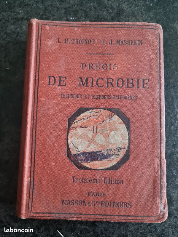 Livre ancien "Précis de Microbie" 1896 (image 1)