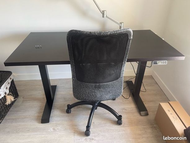 IKEA Elloven Support Écran Avec Tiroir Anthracite - Bambou & Aluminium - Ergonomique & Organisé !