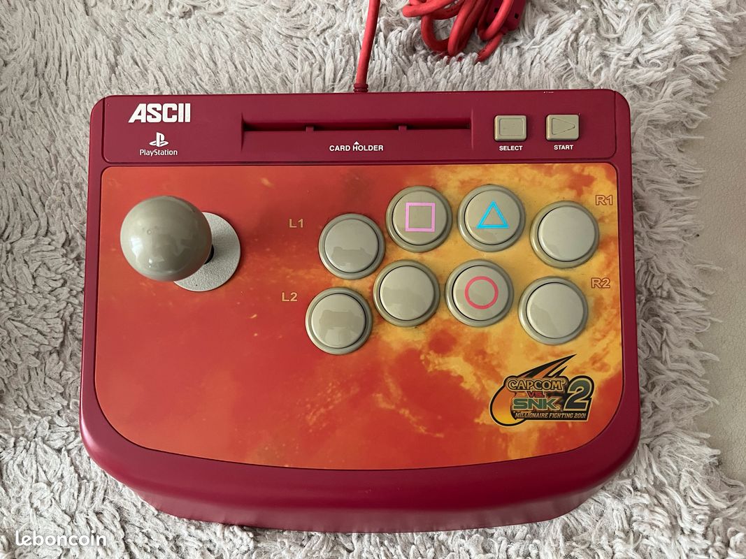 Manette Arcade ASCII Stick FT2 Original - Compatible PS1 Et PS2, Occasion
