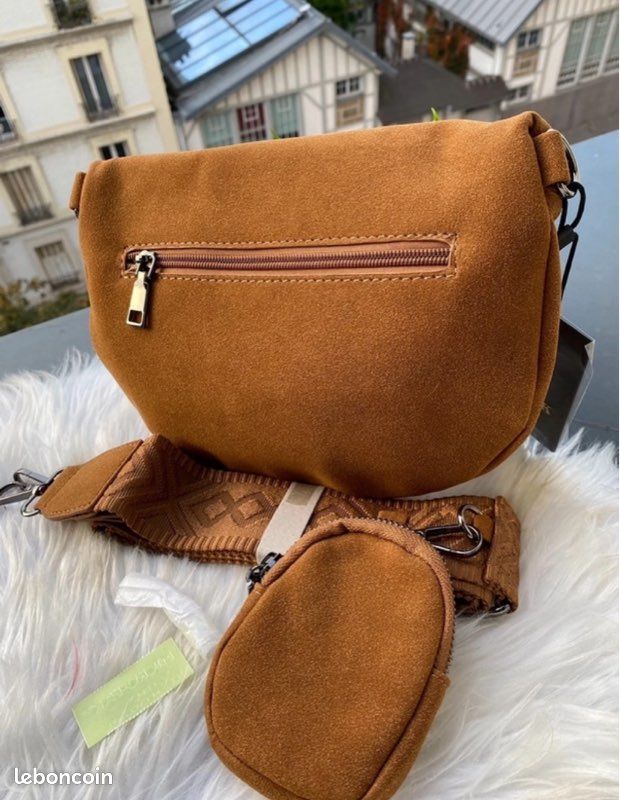 Sac banane marron effet daim neuf Accessoires Bagagerie
