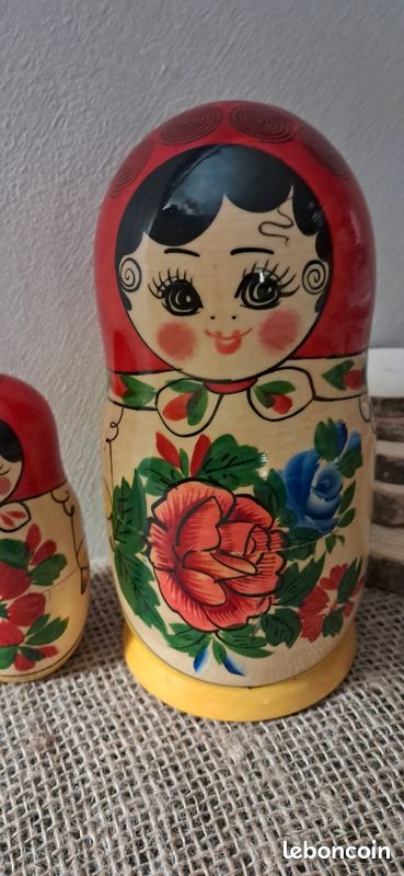 Poupées Gigognes En Bois – Set De 5, Ange Fée, Coloré, Déco Et Rangement, Cadeau Original