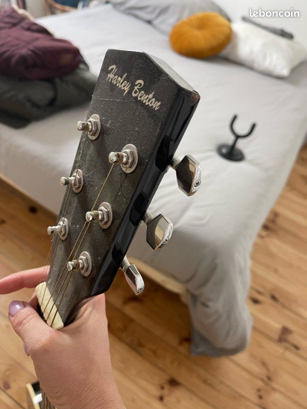 Guitare acoustique gaucher + housse de transport + support mural (image 9)