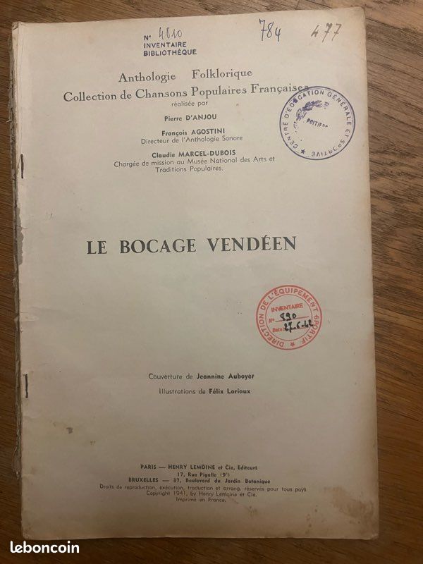 Titre : Rare : Portfolio Folklore Français - Chansons & Danses - Illus. F. Lorioux (image 15)