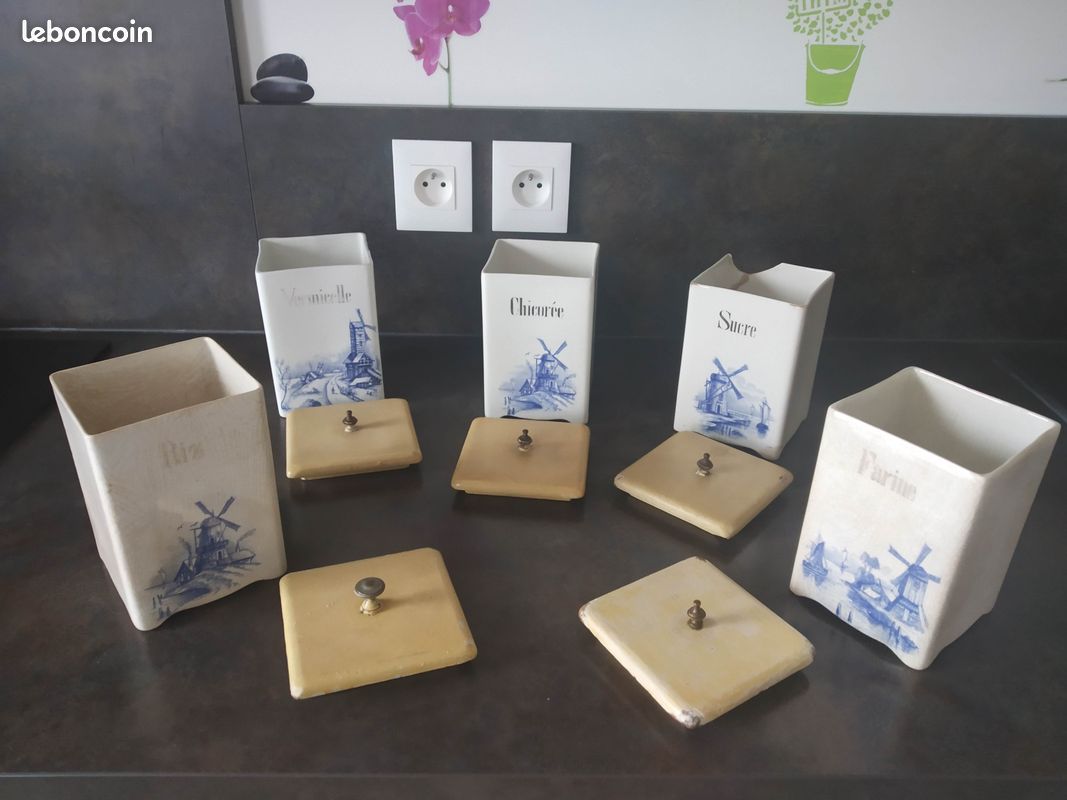 5 pots en ceramique vintage (image 4)