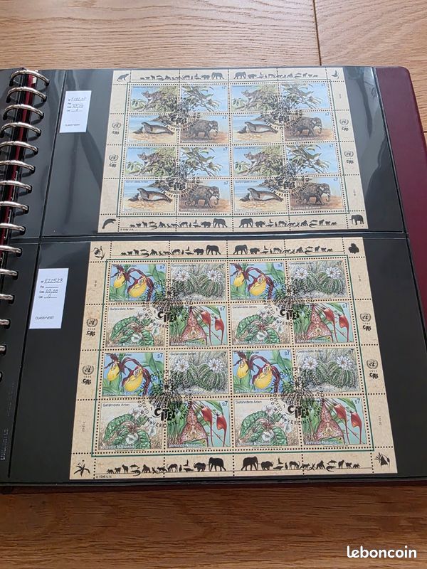 Collection Timbres ONU Vienne dans Classeur Luxe - 50 p. Complets & Blocs CITES/UNESCO (image 9)
