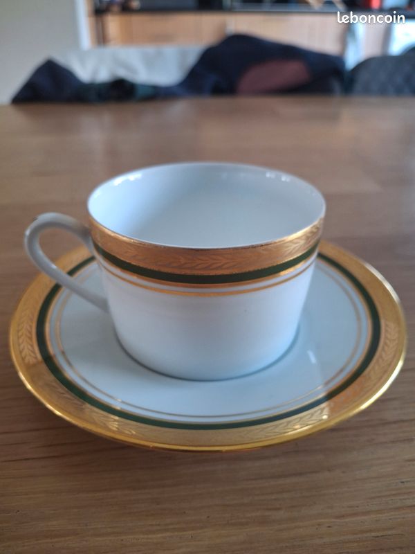2 tasses porcelaine le lys royal limoge (image 3)